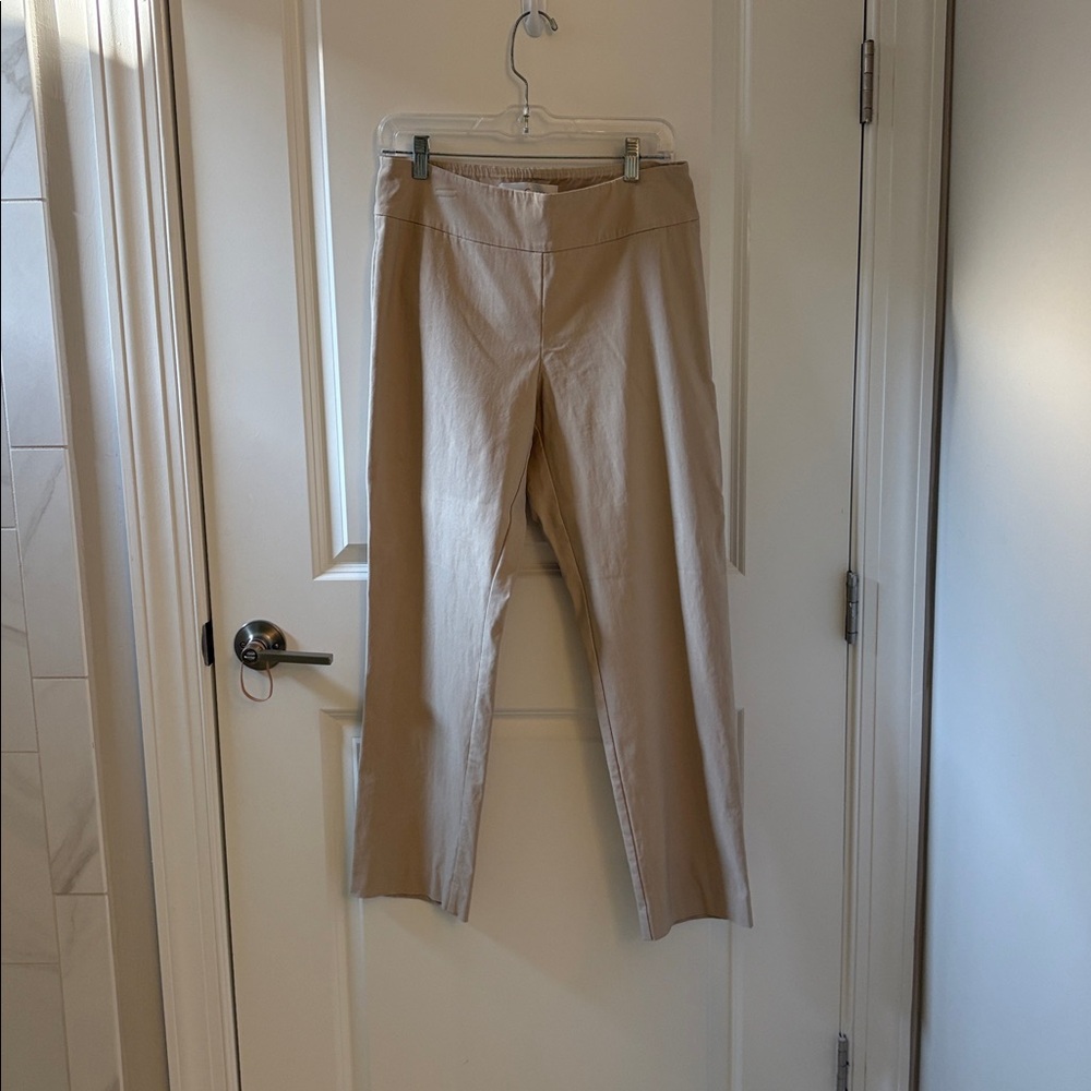 Sarah Campbell size 10 straight leg tan pants - Picture 2 of 6